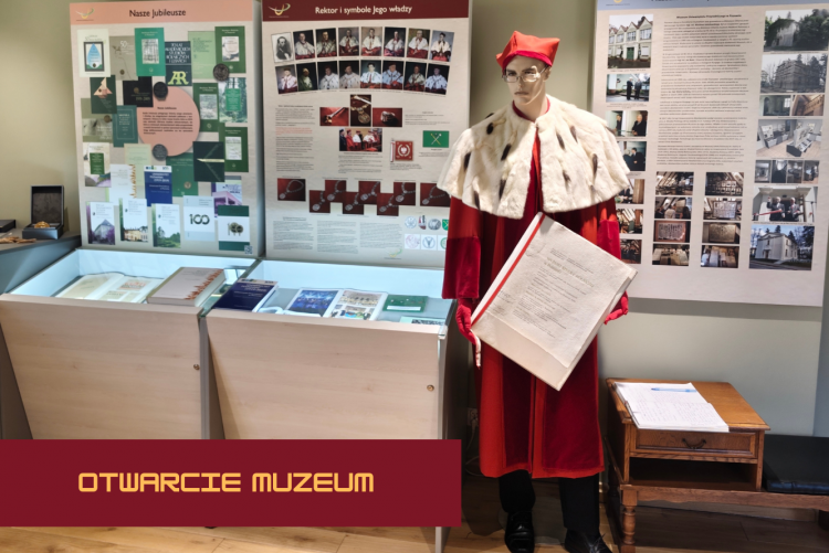 Grafika wnętrza muzeum UPP z dopisem: otwarcie muzeum