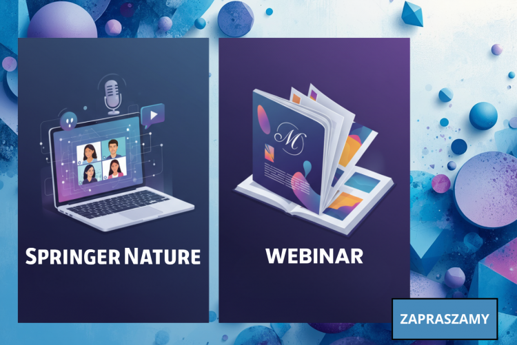 grafika z panelami w ciemnym kolorze oraz tłem w tonacji niebieskiej zapraszając na webinar 
