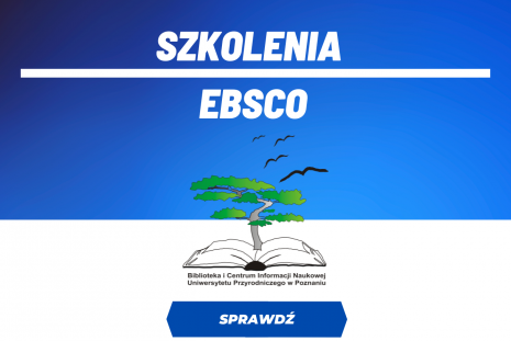 Grafika z logo Biblioteki i napisem szkolenia EBSCO. 