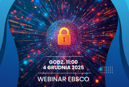 grafika z zaproszeniem na webinar AI z EBSCO 4 grudnia g.11
