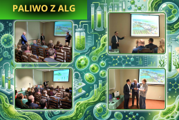 Grafika z motywem alg - dla wykładu Paliwo z alg, wspomagana z AI