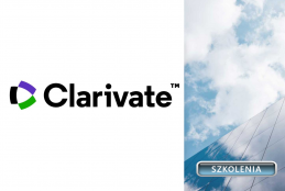grafika z logo Clarivate i napisem szkolenia